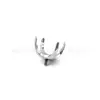Aleación de Titanio F-136 8mm, 8.3mm Fondo Redondo Setting en Blanco Titanio G23 Pulido Rosca Interna Joyería para Piercing Cabeza