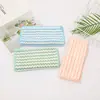 Paño de Cocina Rayado Especial Limpieza Aceite Libre Coral Fleece Paño para Platos Engrosado Limpieza de Mesa Absorción de Agua Toalla para Manos
