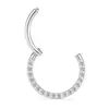 Anillo Cerrado de Diamante de Aleación de Titanio G23 Adorno Nasal F136 Titanio Simple Aro Nasal Pendientes Clavos Nasales Joyería para Piercing