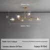 Lâmpadas nórdicas pós-modernas simples sala de estar lustre romântico aconchegante quarto sala de jantar Magic Bean Creative Iron lâmpada molecular