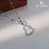 Aitong Joyería Clásico Calabaza Luz de Lujo Auspicioso Collar Gama Alta Atrae Riqueza Versátil Collar Moderno y Hermoso Nicho Collar