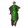 Decoração de caveira brilhante pendurada para casas mal-assombradas, salas secretas, adereços para montagem de atmosfera de terror, luzes LED de festa, decoração de fantasma