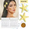 Pinza para el pelo popular de estrella de mar de Amazon, Gel polarizado con purpurina de sirena, Pegatinas faciales, Pintura facial de carnaval