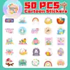 Pegatinas Decorativas Temáticas de Pascua, Pegatinas de Dibujos Animados de Conejo y Huevo, Decoraciones Festivas para Diario, Paquete de Pegatinas Lindas
