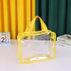 Bolsa Transparente de PVC Bolsa de Maquiagem Personalizada Bolsa Impermeável para Necessaire Bolsa de Presente para Higiene Pessoal Bolsa de Armazenamento com Zíper Bolsa de Maquiagem