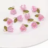 Acessórios de Anel de Orquídea Colorido Banhado em Acrílico Pulseira de Contas de Botão de Flor Antiga Material DIY Pingente de Contas Feito à Mão