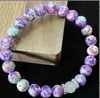 Pulseira de Contas Olho de Tigre Obsidiana Olho de Tigre Vulcânico Transfronteiriça Pulseira de Cristal em Pó de Ágata Masculina e Feminina Pulseira Europeia e Americana