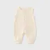 Mono de bebé casual de pantalones largos conjunto de overol de moda infantil de hombros anchos para niños y niñas