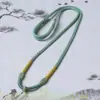 Colgante de Jade de Alta Gama con Broche de Seguridad, Colgante de Jade, Colgante de Jadeíta, Colgante para Collar de Hombre, Cuerda Gruesa