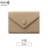Tendencia Transfronteriza Estilo Nuevo Simple Cuero Suave Granulado Ligero Portátil Pequeño Tarjetero para Mujer RFID Antirrobo Tarjetero tipo Acordeón