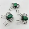 Moda Europeia e Americana Cristal Natural Ágata Gema Liga Aranha Pingente Broche Colar de Duplo Uso