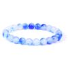 Pulsera de Cuentas de Piedra Natural de 8 mm Transfronteriza para Hombre Piedra Solar Turquesa Blanca Pulsera Elástica Exportación Venta al por Mayor Venta Caliente