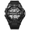 Deportes al Aire Libre Reloj Luminoso Impermeable Esfera Grande Reloj Casual Multifuncional Cronógrafo Estudiante Despertador Reloj Electrónico