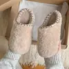 Chinelos de algodão felpudo antiderrapantes para uso doméstico interno femininos para outono e inverno, chinelos de algodão quentes confortáveis de sola macia para casais, silenciosos