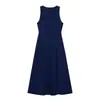 Venta Caliente Transfronteriza de AliExpress Nuevas Llegadas Primavera 2026 Ropa para Mujer Temperamento Moda Estilo Europeo y Americano Color Sólido Sin Mangas Vestido Casual