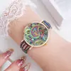 Reloj para Mujer Estilo Bohemio con Correa de Lona, Esfera de Estilo Étnico Vintage, Reloj de Cuarzo para Estudiantes Damas, Reloj de Pulsera Estilo Étnico