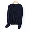 Suéter de Punto para Mujer 2026 Otoño/Invierno Nuevo de Lana Fina con Cuello de Solapa y Mangas Largas, Pulóver de Color Sólido, Corte Holgado, Camiseta Básica
