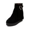 JGB2018N0006012 botines de cuña con borlas talla 34 a 43 para mujer