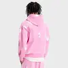 Sudadera de moda europea y americana transfronteriza con estampado de anillo de espuma y diseño de flor de kapok, conjunto de sudadera con capucha casual de rizo ligeramente cepillado