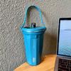 TYESO Taishuo nueva taza de café de acero inoxidable, vaso con pajilla para coche con aislamiento de hielo, botella de agua de gran capacidad al vacío