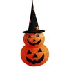 Decoración de Halloween cadena de luces de calabaza tela plegable forma de calabaza luminosa tela telescópica calabaza adornos de decoración de Halloween