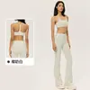 Traje Deportivo Doble 6 de Licra para Mujer, Conjunto de Yoga Ajustado de Cintura Alta, Set de Entrenamiento Fitness Pilates