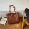 2026 Nova Moda Outono Retrô Mesclado Bolsa de Ombro Único para o Dia a Dia, Bolsa Tote, Grande Capacidade, Bolsa de Mão