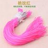 Em torno do fio de prata falso puxar anel 0,8 mm puxar anel de bobina única fivela de conexão diy colar artesanal corda jóias acessórios material