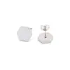Venta al por mayor de fábrica Pendientes Geométricos Hexagonales de Acero Inoxidable Estilo Coreano, Aretes de Botón, Accesorios para Orejas, Joyería Sencilla y Única Exquisita