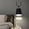 Lámpara de Lectura de Noche para Dormitorio Estilo Escandinavo Simple Moderna Lámpara de Pared para TV de Sala de Estar Creativa Lámpara de Cornamenta para Balcón
