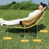 Silla Reclinable Portátil para Descanso de Almuerzo en la Oficina, Silla de Acampada para Coche con Reposapiés, Silla Reclinable Ajustable, Silla Plegable para Exteriores