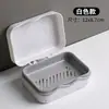 Caja de Jabón Creativa con Tapa abatible Simple Escandinava de Plástico con Drenaje para Hogar Hotel Baño Caja de Jabón para Baño