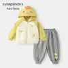 Kaka Panda Roupas Infantis Conjunto para Meninas Roupa de Bebê Outono Conjunto de Duas Peças Outono/Primavera Roupas para Meninos Novo Conjunto de Duas Peças Outono Tendência