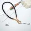 Nueva correa de muñeca larga de cristal de venta caliente transfronteriza, correa corta de teléfono con diamantes de imitación, llavero de moda