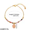 Pulsera Original de Acero Inoxidable Joyería para Manos con Cuentas Lunares Europeas y Americanas Piedra Natural Color Dorado 18K Resistente al Desgaste Accesorios para Mujer