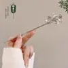 Horquilla de Flor con Borla Estilo Antiguo en Forma de U 2024 para Mujer, Accesorio para el Cabello Estilo Chino Hanfu, Horquilla de Alta Gama con un Toque de Sofisticación