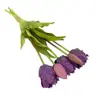 Flores Artificiales de Alta Gama, Hidratantes, Onda de Agua, Tulipanes Loro, Flores Artificiales, Decoración de Escena de Boda, Estilismo Decorativo