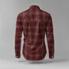 Camisa de Hombre a Cuadros y Rayas Primavera Un Botón Diseño de Solapa 2025 Ligera Corte Holgado Moda