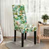 Fundas de silla impresas transfronterizas, fundas de silla de comedor elásticas de cobertura total, fundas de silla elásticas para mesas y sillas de comedor de hotel