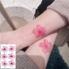 Tatuaje de Flor de Cerezo Pequeño Fresco Estilo Ins Resistente al Agua Larga Duración Lindo Mano de Niña Flor Sencilla Patrón Pequeño Calcomanía Clavícula