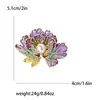 Broche de Flor de Peonía Nueva Moda Exquisito Esmalte Pin Joyería para Vestido Traje de Mujer Joyería de Planta