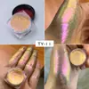 [Cielo Melocotón] Polvo Mágico Espejo Mágico para Uñas Artísticas Camaleónicas de Alta Calidad Sombra de Ojos Destacador Brillo Pintura Acuarela Pigmento