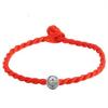 Editor de cuerda roja con populares cuentas de la suerte femeninas pulsera de año de nacimiento al por mayor pulsera sencilla de moda plateada