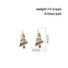 Aretes Largos de Árbol de Navidad de Metal Nuevo Transfronterizo para Mujer, Aretes de Moda para Fiesta y Carnaval, Accesorios para Orejas Exagerados de Alta Gama