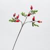 Galhos Artificiais de Frutos de Rosa Estilo Americano com Folhas, Hastes Longas de Frutos de Rosa para Decoração de Casa, Acessórios de Arranjo de Flores de Mesa de Luxo Leve