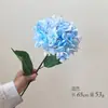Seda Simulada Grande Hortênsia Única Decoração de Mesa para Sala de Estar Hotel Casamento Arranjo Floral Arranjo de Flores Adereços para Fotografia