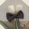 Estilo Retro Coreano Tecido Jeans Laço DIY Elástico de Cabelo Faixa de Cabelo Grampo de Cabelo Bolsa Sapato Flor Pingente Acessórios