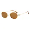 Gafas de Sol Redondas Estilo Hong Kong 2025 Nuevas Rosadas Degradadas para Mujer con Rostros Pequeños, Gafas de Sol de Moda con Forma Cóncava para Fotos, Protección UV