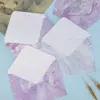 Envelopes estilo japonês, conjunto de papel de carta com carimbo dourado roxo, envelopes quadrados, envelopes de origami feitos à mão