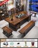 Mesa de té y silla de madera maciza de gran tamaño, conjunto uno en uno, cinco sillas, nueva mesa de centro china para el hogar, mesa de té de oficina de una pieza